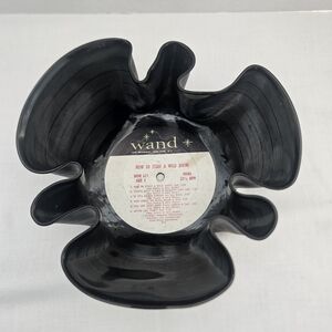 Vintage Vinyl Record Bowl Repurposed Retro
